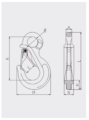 G100 КРЮК С ПРОУШИНОЙ